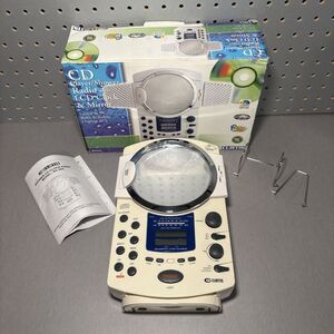 Curtis RS-59A Shower Radio CD Player LCD Clock Mirror Water Resistant White